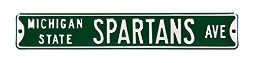 Michigan State Spartans, Ave Street Sign, 6"x36"