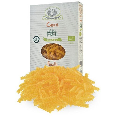 Rustichella d'Abruzzo Pasta, Organic Gluten Free in Box, Corn Fusilli, 250 gr/8.8 oz