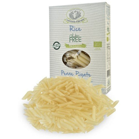 Rustichella d'Abruzzo Pasta, Organic Gluten Free in Box, Rice Penne Rigate, 250 gr/8.8 oz
