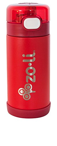 Pow Squeak 10 oz Insulated Water Bottle - Red