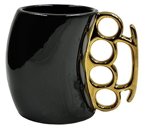 Caliber Gourmet - Brass Knuckle Mug, black and gold
