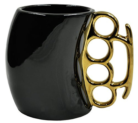 Caliber Gourmet - Brass Knuckle Mug, black and gold