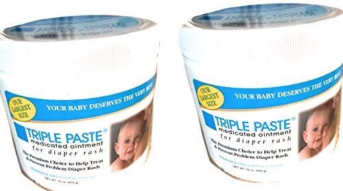 Triple Paste Medicated Ointment for Diaper Rash - 16 oz, Pack of 2