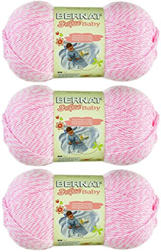 Bernat Softee Baby Yarn - Solid Baby Pink Marl 362 Yards 5 OZ