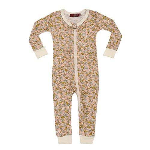 Bamboo Zipper Pajama, Rose Floral, 12-18M