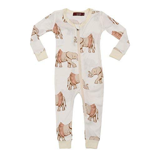 Bamboo Zipper Pajama, Tutu Elephant, 6-9M