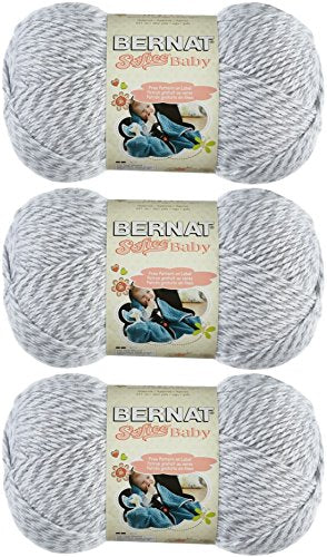 Bernat Softee Baby Yarn - Solid Grey Marl 362 Yards 5 OZ