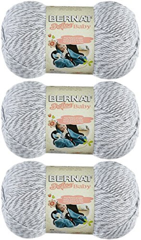 Bernat Softee Baby Yarn - Solid Grey Marl 362 Yards 5 OZ