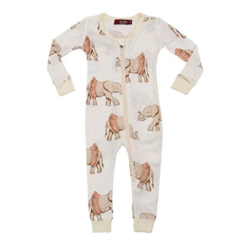 Bamboo Zipper Pajama, Tutu Elephant, 3-6M