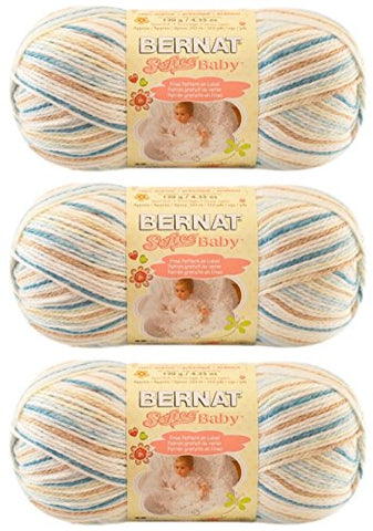 Bernat Softee Baby Yarn - Ombre Little Boy Blue 310 Yards 4.25 OZ