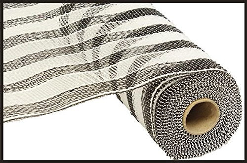 10"X10yd Stripe Mesh - Black/White Stripe