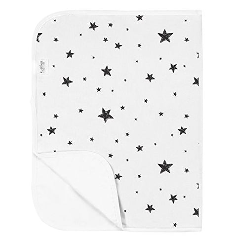 Deluxe Change Pad Flannel, 20" x 30"/51cm x 76cm - Scribble Stars Black & White