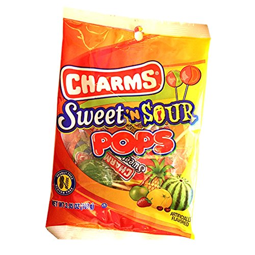 Lollipops Charms Sweet/sour Pops 3.85oz 2x12ct Mdsg Strips