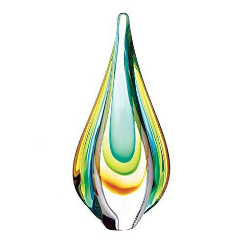 Art Glass Water Drop Statue (4.5" x 1.5" x 9.25")