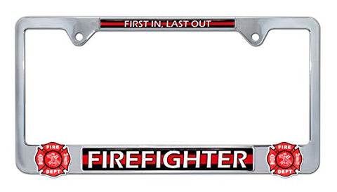 Firefighter 3D License Plate Frame