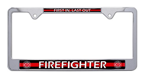 Firefighter License Plate Frame