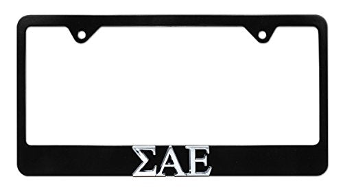 Sigma Alpha Epsilon Black License Plate Frame