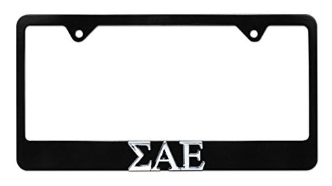 Sigma Alpha Epsilon Black License Plate Frame