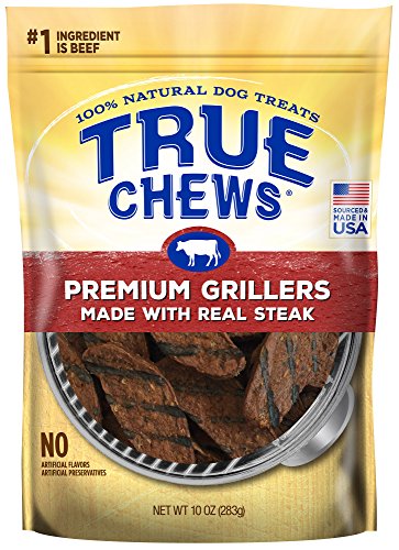 True Chews Premium Grillers Dog Treats, Made with Real Steak, 10 oz