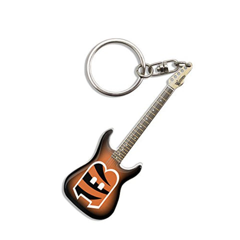 Woodrow NFL Electric Guitar Shaped Keychain - Cincinnati Bengals