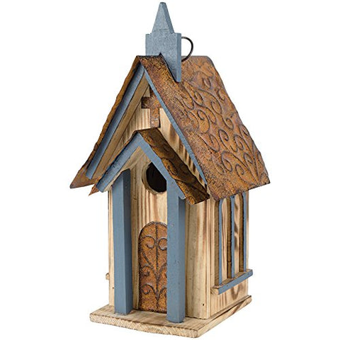 "Blue Church" Birdhouse