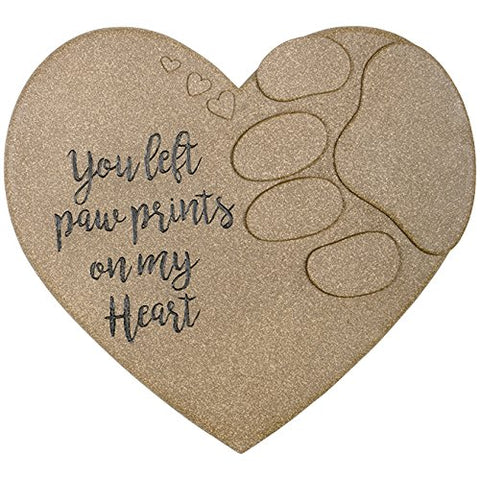 "Paw Print On My Heart" Memorial Stepping Stone