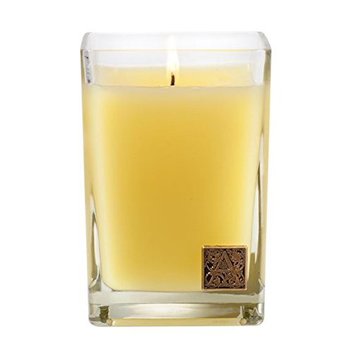 Orange and Evergreen Cube Glass Candle - 12 oz