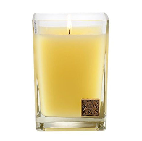 Orange and Evergreen Cube Glass Candle - 12 oz