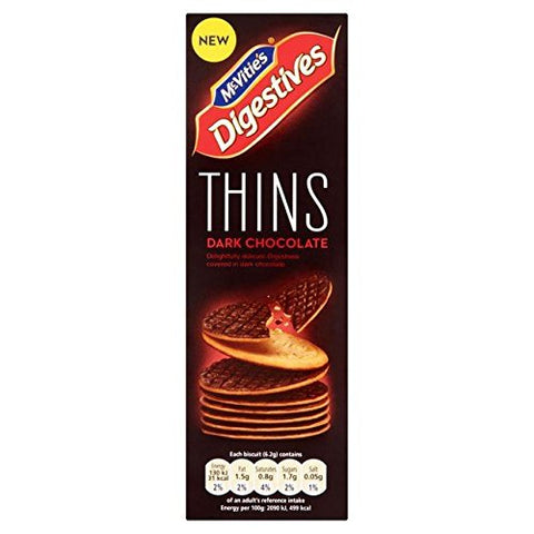 Mc Vities Digestive Thins Dark Chocolate 180g (6.3oz)