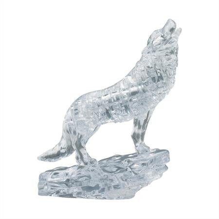 Bepuzzled Original 3D Crystal Puzzle Wolf (Clear)