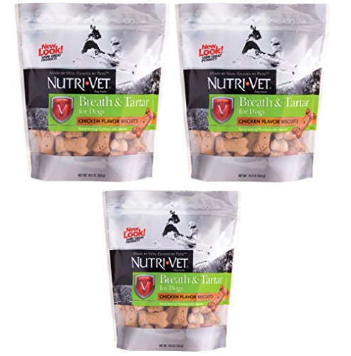 Durvet - Nutri-Vet - Breath & Tartar Biscuits, Chicken Flavor, 19.5 oz