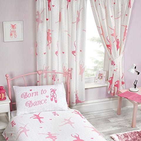 Born to Dance Curtains Fully Lined 66x72 with Tie Backs - 66in wide with a 72in drop (183cm)