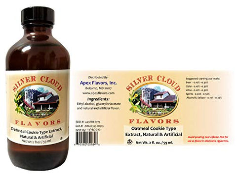 Silver Cloud Oatmeal Cookie Flavor Extract 2 oz.