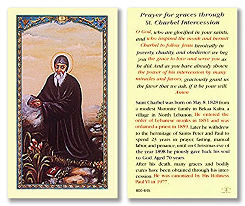 Laminated Holy Card - St. Charbel (Card)
