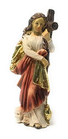 Cold Cast Resin Hand Painted Statue of Saint Mary Magdalene in a Deluxe Window Box, 4"