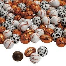 Chocolate Covered Football Soccer Baseball and Basketball Christmas Candy - 5 Pounds Bulk Wholesale - Individually Foil Wrapped (Ultimate 4 Ball Variety Mix)