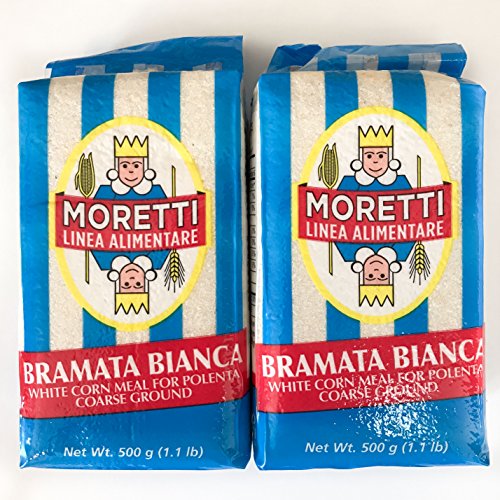 Molini Riuniti Moretti Polenta, Bramata Bianca (Coarse White), 500 gr/1.1 lb