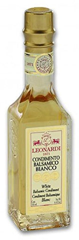 Acetaia Leonardi Balsamic Vinegar from Modena IGP, Francobolli Series, Condimento Balsamico Bianco (White Balsamic Condiment), 250 ml/8.5 fl oz