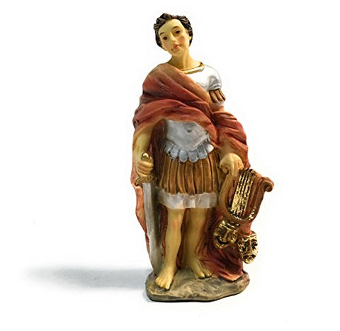 Cold Cast Resin Hand Painted Statue of Saint Genesius in a Deluxe Window Box, 4"