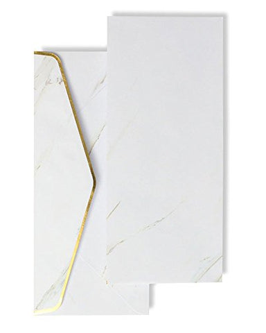 Marble & Gold Foil #10 Envelopes, 20 ct