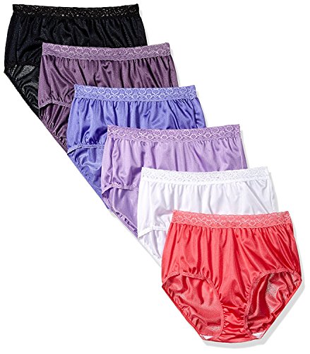 Ladies' 6pk Assorted Nylon Brief Panty, Size 9- Random Colors – Capital  Books and Wellness