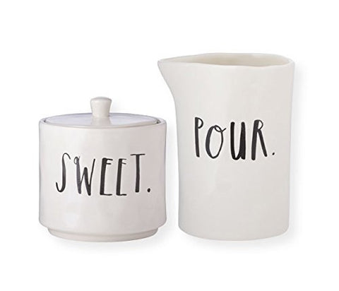 Stem Print Creamer and Sugar