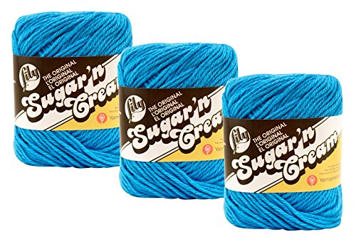 Bulk Buy: Lily Sugar 'n Cream Solids 100% Cotton Yarn (3-Pack) (Hot Blue #1742)