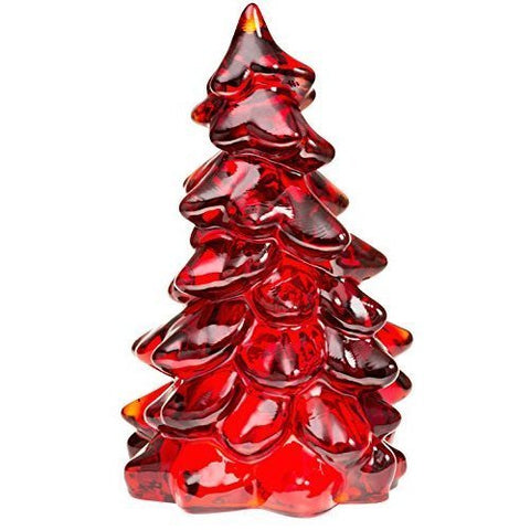 5.5-inch Miniature Glass Christmas Tree, Red