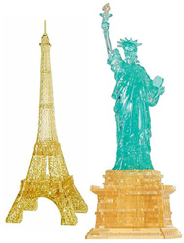 Bepuzzled Deluxe 3D Crystal Puzzles Statue of Liberty and
Bepuzzled Deluxe 3D Crystal Puzzles Eiffel Tower
