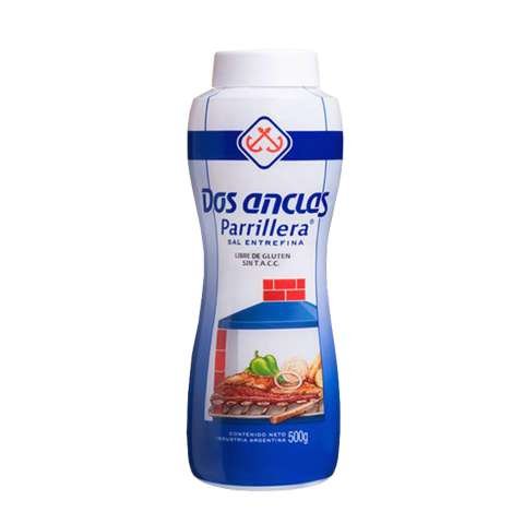 Dos Anclas Parrillera En Salero ( Bbq Salt In Shaker), 500 Grams