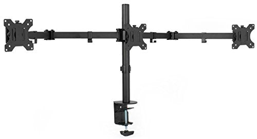 Triple Monitor Adjustable Mount Articulating Stand for 3 Screens up to 27"