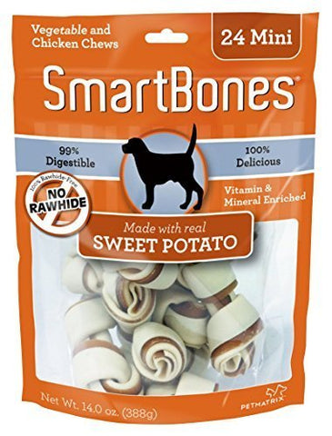 SmartBones Mini, Sweet Potato - 24 pack