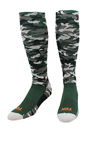 Woodland Camo Over-Calf, Heel/Toe, Dark Green, Medium