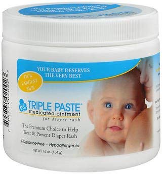 Triple Paste Medicated Ointment for Diaper Rash - 16 oz, Pack of 4